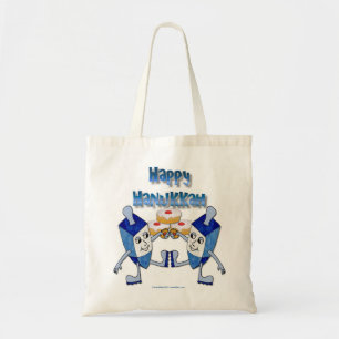 Bolsa Tote Hanukkah Dancing Dreidels e Jelly Doughnut