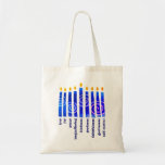 Bolsa Tote HANUKKAH Fruta espiritual Christian<br><div class="desc">Na moda HANUKKAH Spiritual Fruta Unisex tote bag cristão, especialmente concebido com a menorah de Chanucá e a nove vezes fruta do Espírito Santo da fé cristã: amor, alegria, paz, longo sofrimento, bondade, fidelidade, autocontrolo. Essa bolsa de tote de Chanucá daria um presente excelente para judeus messiânicos celebrarem a temporada...</div>