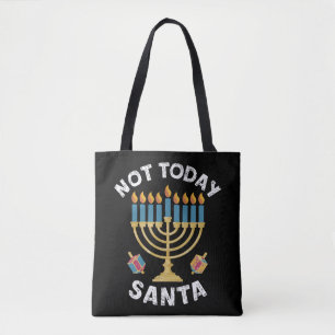 Bolsa Tote Hanukkah Hoje Não Papai noel o judeu Chanukah