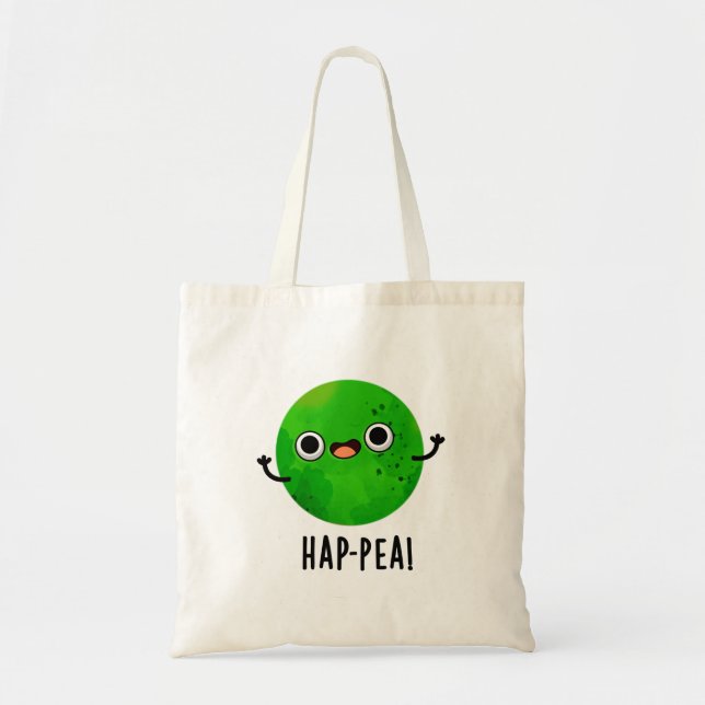 Bolsa Tote Hap-pea Funny Happy Pea Pun (Frente)