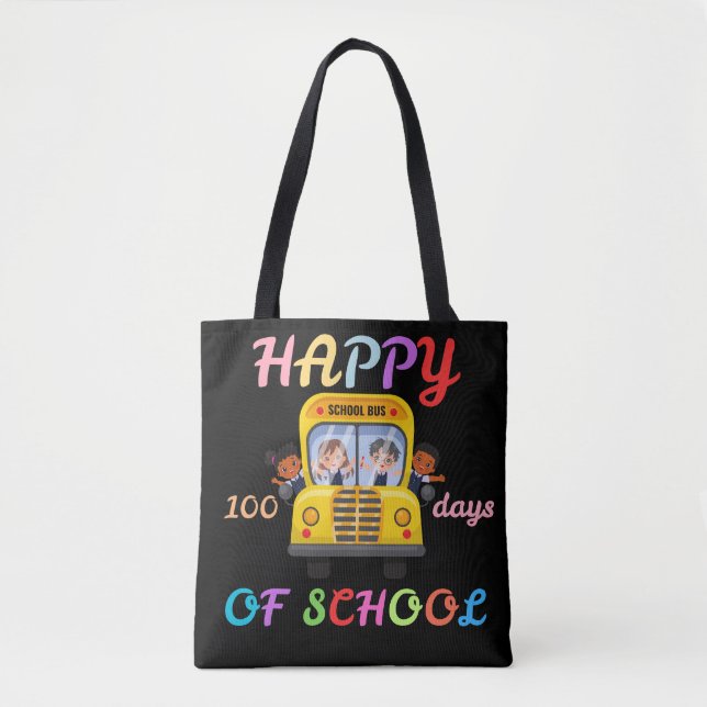 BOLSA TOTE HAPPY 100 DAYS OF SCHOOL, BACK TO SCHOOL (Frente)