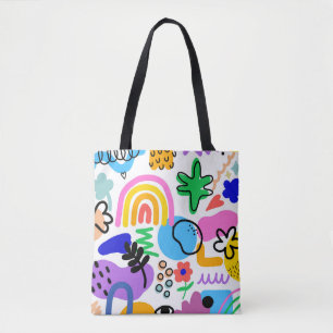 Bolsa Tote Happy and colorful abstract designs