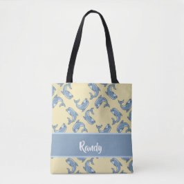 Bolsa Tote Happy blue dolpins pattern