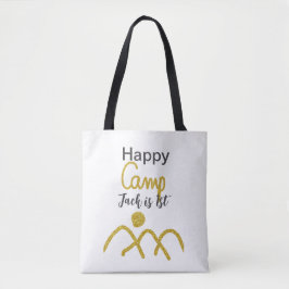Bolsa Tote Happy camping camper one birthday kids golden sun
