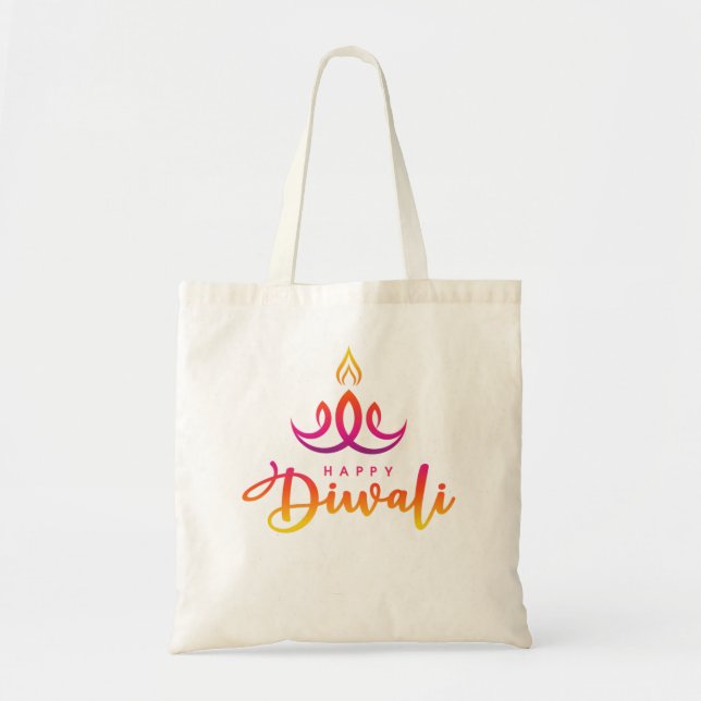 Bolsa Tote Happy Diwali - Hinduísmo Premium (Frente)
