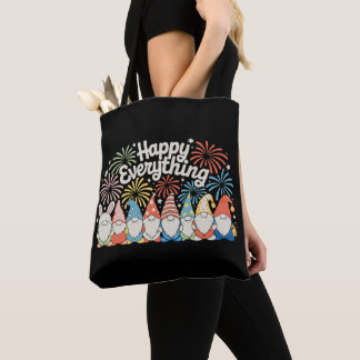 Bolsa Tote Happy Everything Gnomes All Year Every Holiday