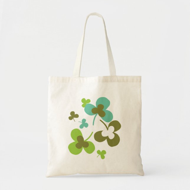 Bolsa Tote Happy Green Clover deixa a arte I (Frente)