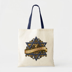 Bolsa Tote Happy Hanukkah Star de David