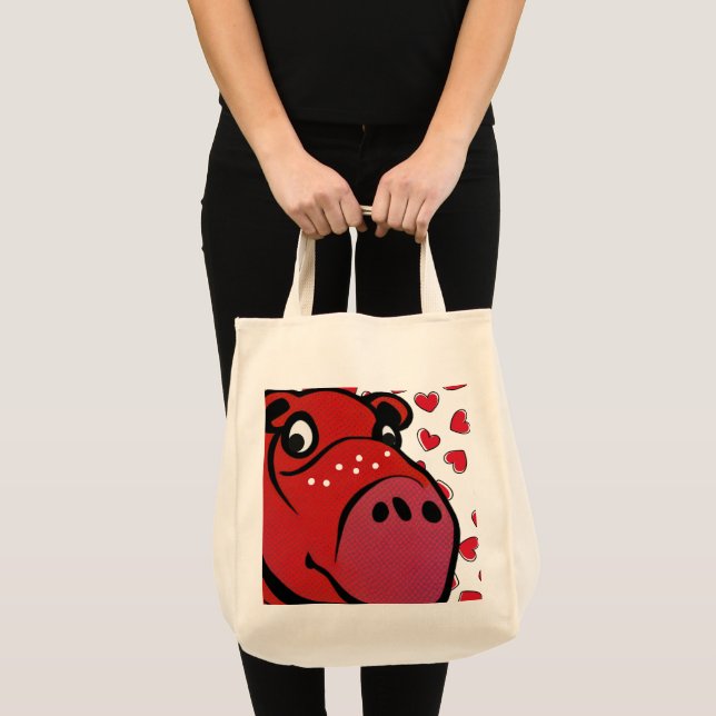 Bolsa Tote Happy Hippo (Frente (produto))