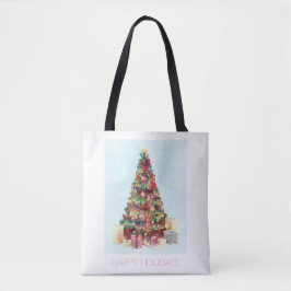 Bolsa Tote Happy Holidays. Christmas Tree
