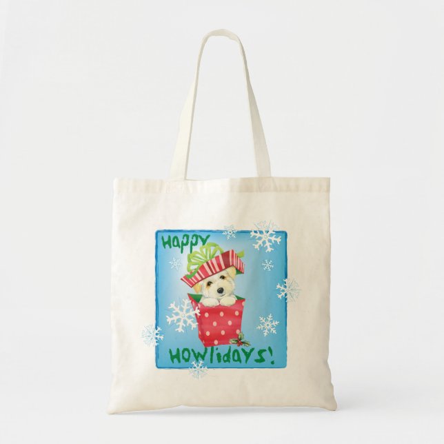 Bolsa Tote Happy Howliday Coton (Frente)
