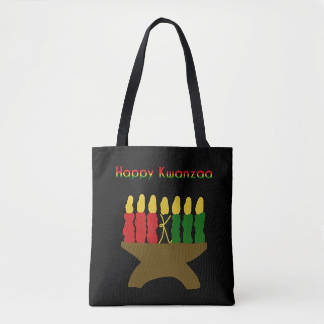 Bolsa Tote Happy Kwanzaa Kinara (Frente)