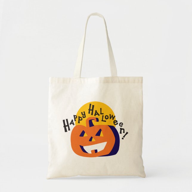 Bolsa Tote Happy Pumpkin Fun Halloween (Frente)