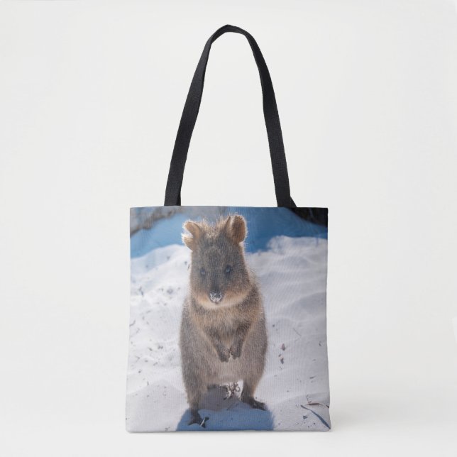 Bolsa Tote Happy Quokka na praia Austrália (Frente)