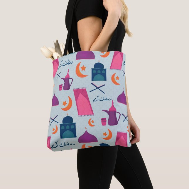Bolsa Tote Happy Ramadan Pattern (Close Up)