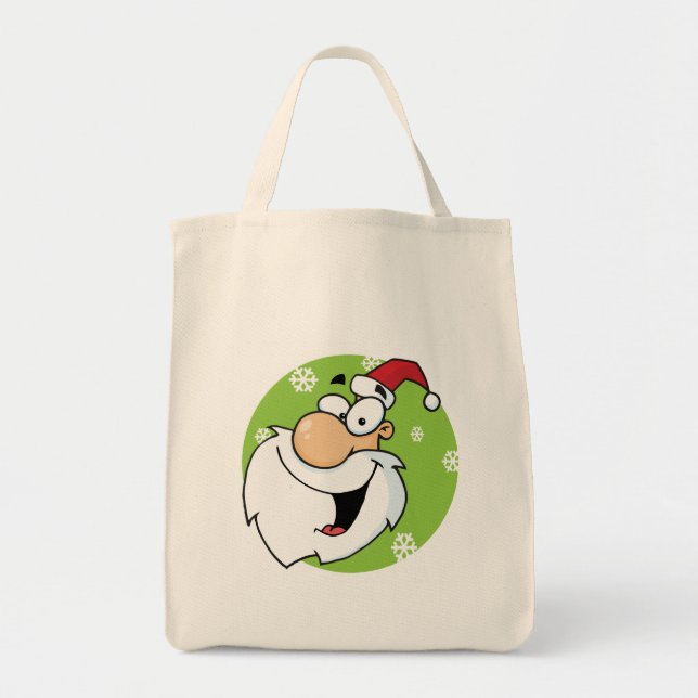 Bolsa Tote Happy Santa Clause T-shirts e presentes (Frente)