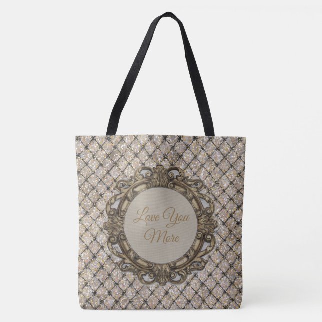 Bolsa Tote Happy Valentine's Day, Love You More, (Frente)