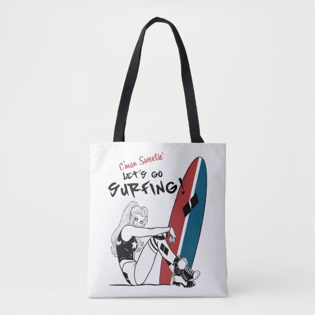 Bolsa Tote Harley Quinn - Surfe em Vamos (Frente)