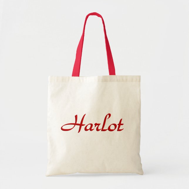 Bolsa Tote Harlot de texto (Frente)