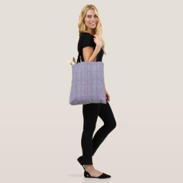 Bolsa Tote Harmonia de Xadrez Lavanda