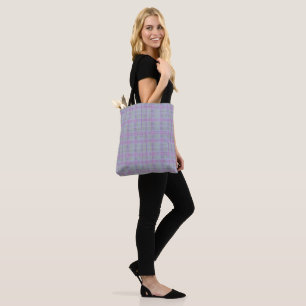 Bolsa Tote Harmonia de Xadrez Lavanda