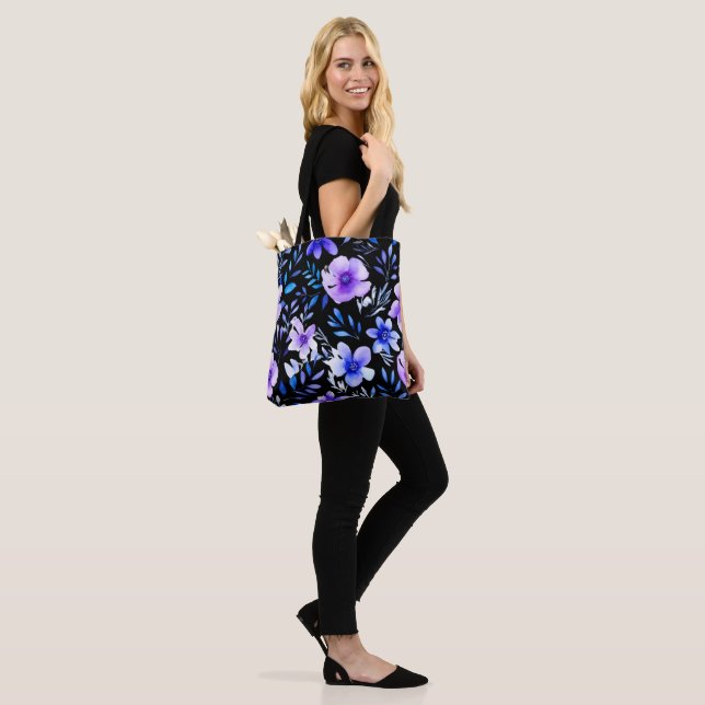 Bolsa Tote Harmonia Floral de Aquarela - Pat Botânico Sem Cos (No(a) Modelo)