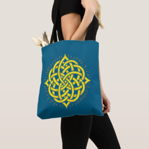 Bolsa Tote Harmonia Infinita: Arte de Símbolo Mandala Celta S