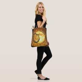 Bolsa Tote Harpa Celestial da Lua Dourada