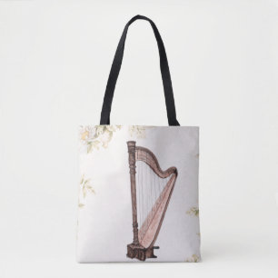 Bolsa Tote Harpa & sacola das flores