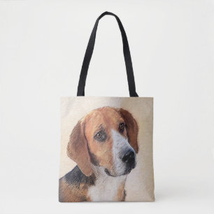 Bolsa Tote Harrier Painting (Pintura de Cachorro Original)