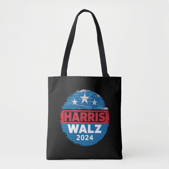 Bolsa Tote Harris Walz 2024 Eleição Kamala Harris Tim Waltz (Frente)