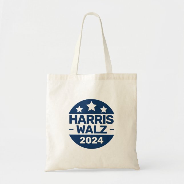 Bolsa Tote Harris Walz 2024 Eleição Kamala Harris Tim Walz (Frente)