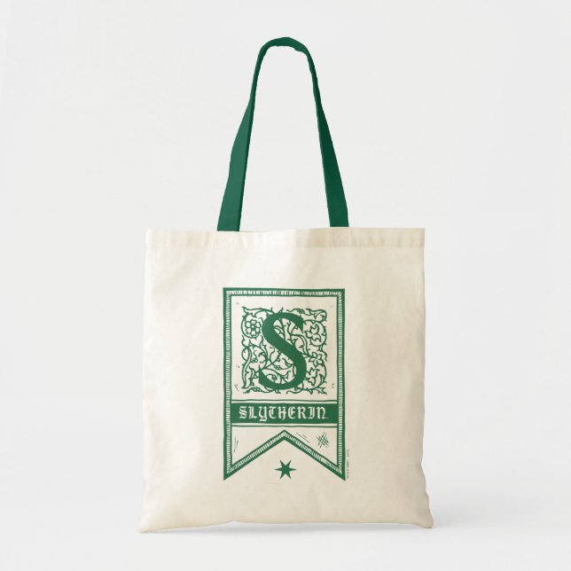 Bolsa Tote Harry Potter | Banner Monograma Slytherin (Frente)