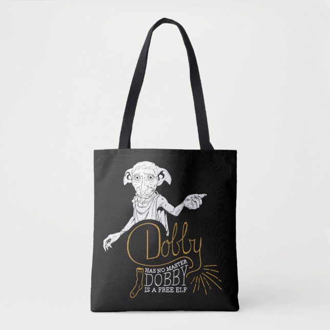 Bolsa Tote Harry Potter| Dobby Não Tem Mestre (Frente)