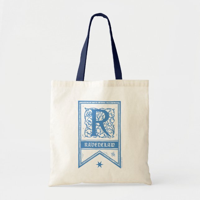 Bolsa Tote Harry Potter | Estandarte do Monograma de Ravencla (Frente)