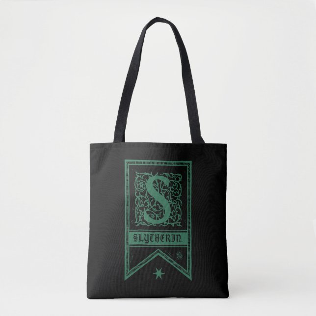 Bolsa Tote Harry Potter| Faixa do Monograma da Slytherin (Frente)