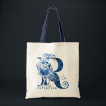 Bolsa Tote Harry Potter | Gráfico Aguamenti RAVENCLAW™<br><div class="desc">Veja este gráfico de Ravenclaw baseado no feitiço do fazer aguamenti. Esta apresenta uma cortina azul em frente a uma letra gigante "R" com o nome "Ravenclaw" escrito abaixo.</div>