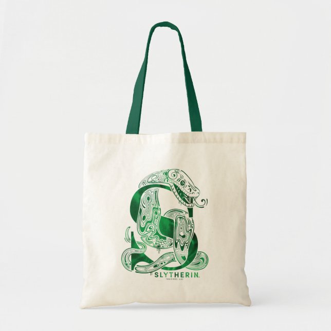 Bolsa Tote Harry Potter | Gráfico Aguamenti SLYTHERIN™ (Frente)