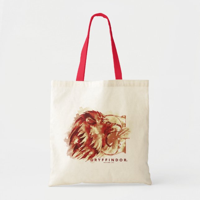 Bolsa Tote Harry Potter | GRYFFINDOR™ Lion Watercolor (Frente)