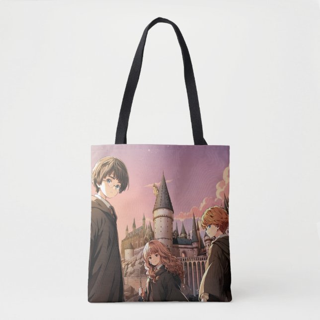 Bolsa Tote HARRY POTTER™ Hermione & Ron HOGWARTS™ Cena do Ani (Frente)