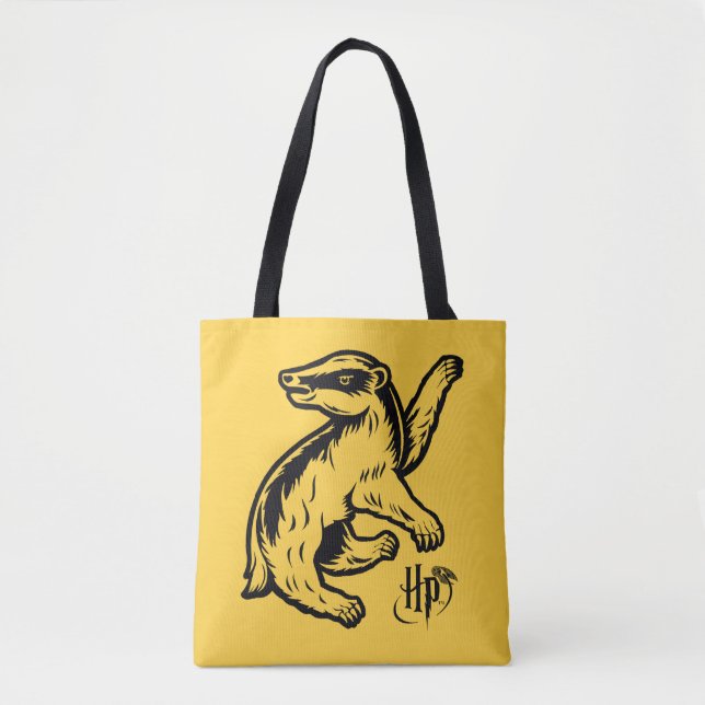 Bolsa Tote Harry Potter| Ícone de Badger Hufflepuff (Frente)
