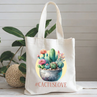 Bolsa Tote Hashtag Cactuslove