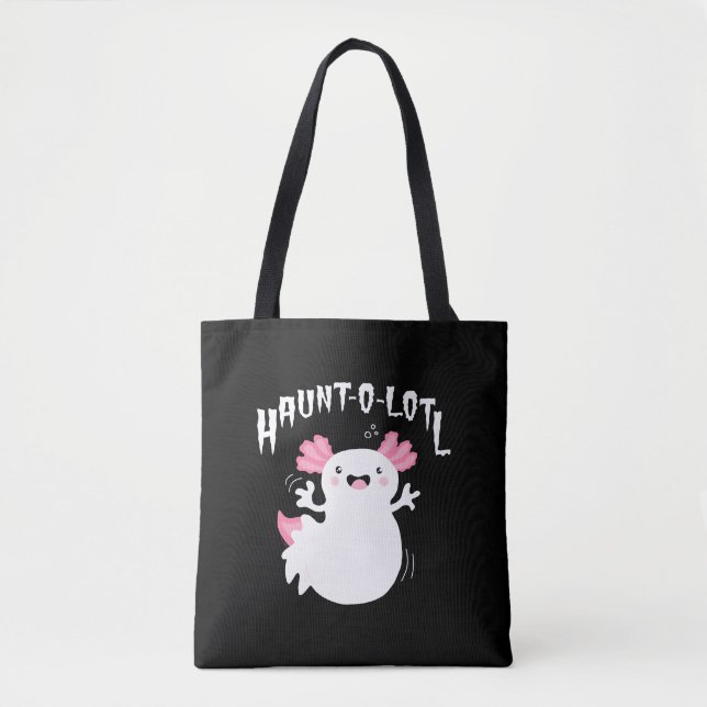 Bolsa Tote Haunt-O-Lotl Ghost Axolotl (Frente)