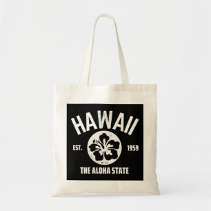 Bolsa Tote Havaí O Estado Aloha Gráfico de Estado Vintage