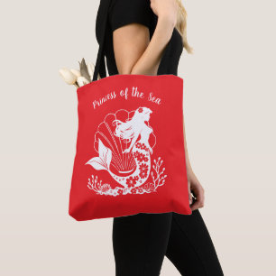 Bolsa Tote Havaiana Sereia-Princesa do Mar Vermelho Cereja