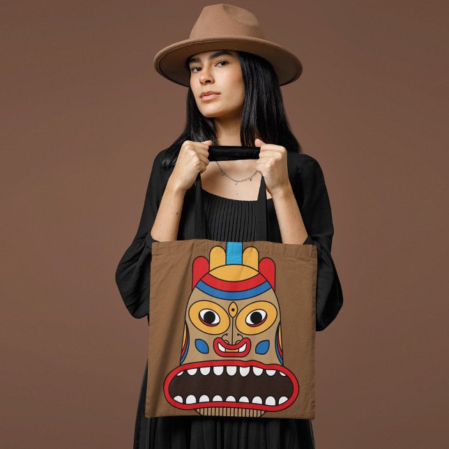 Bolsa Tote havaiano tiki (Criador carregado)