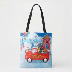 Bolsa Tote Havanês Dog Christmas Delivery Truck Snow