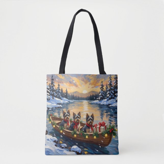 Bolsa Tote Havanese Christmas Boat Holiday (Frente)