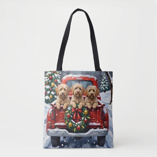 Bolsa Tote Havanese Christmas Red Truck Holiday (Frente)