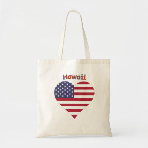 Bolsa Tote Hawaii American Flag Heart